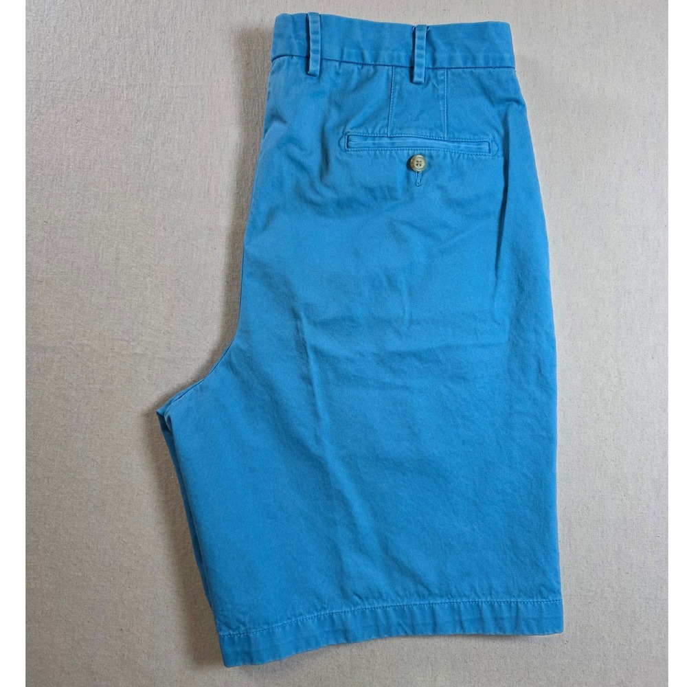 Peter Millar Mens 36‎ Blue Chino Shorts MS17B31 Cotton Twill Flat Front Peru